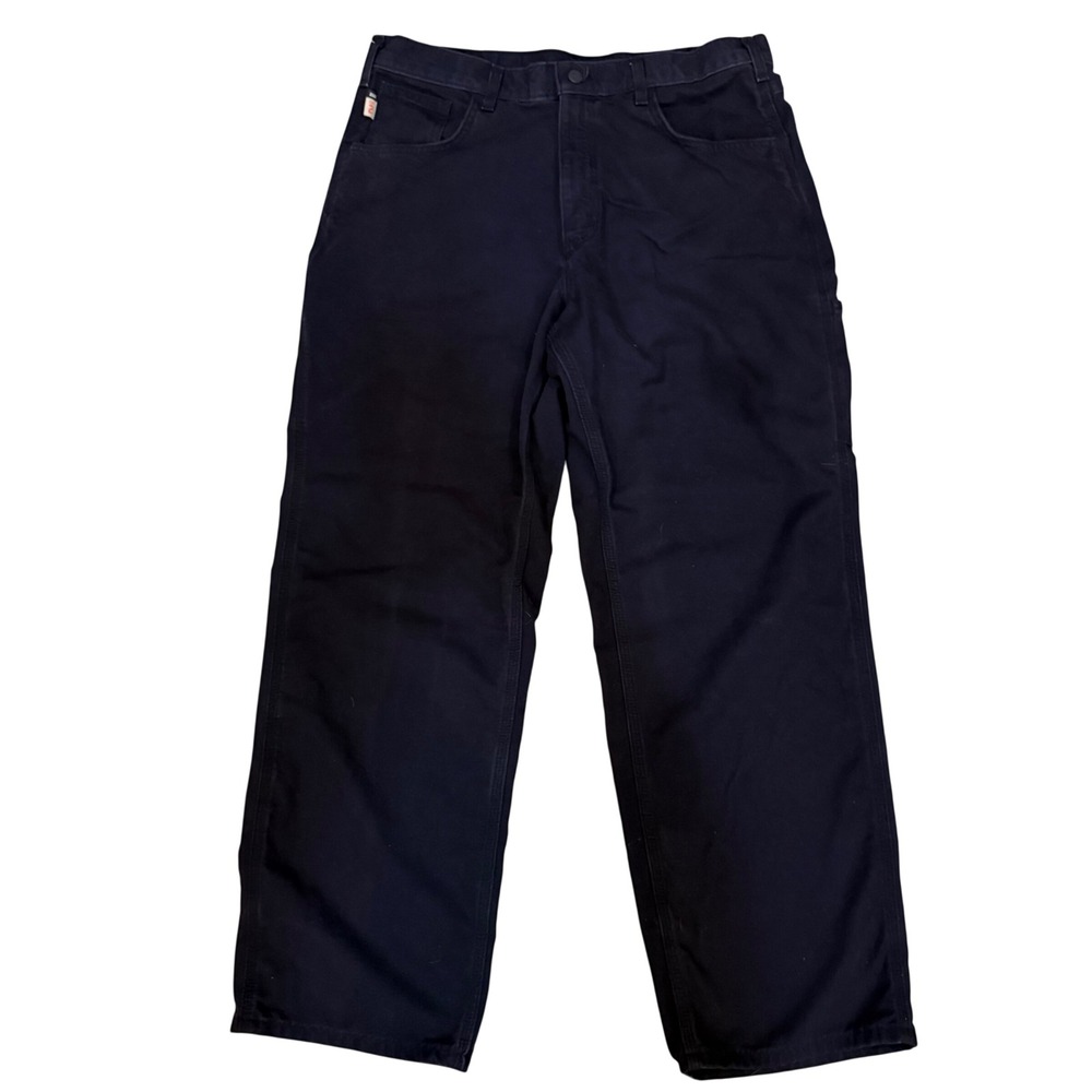 Carhartt FRB159 DNY CAT 2 Mens 36 x30 Navy Blue Flame Resistant Cargo Pants Work